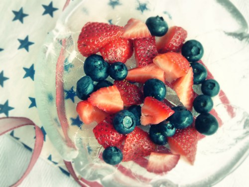 strawberries&blue